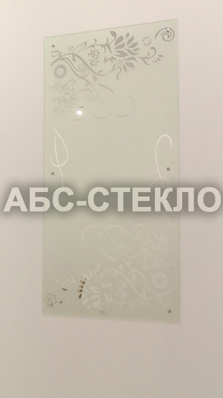 Зеркало с пескоструйным рисунком. Дмитров. Городской ЗАГС.